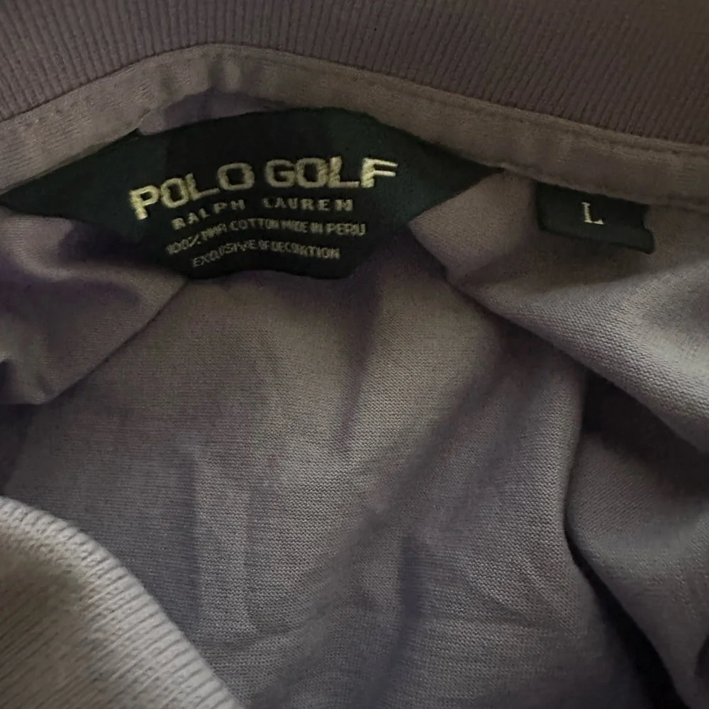Men’s pre own as is Ralph Lauren purple polo golf shirt size L large